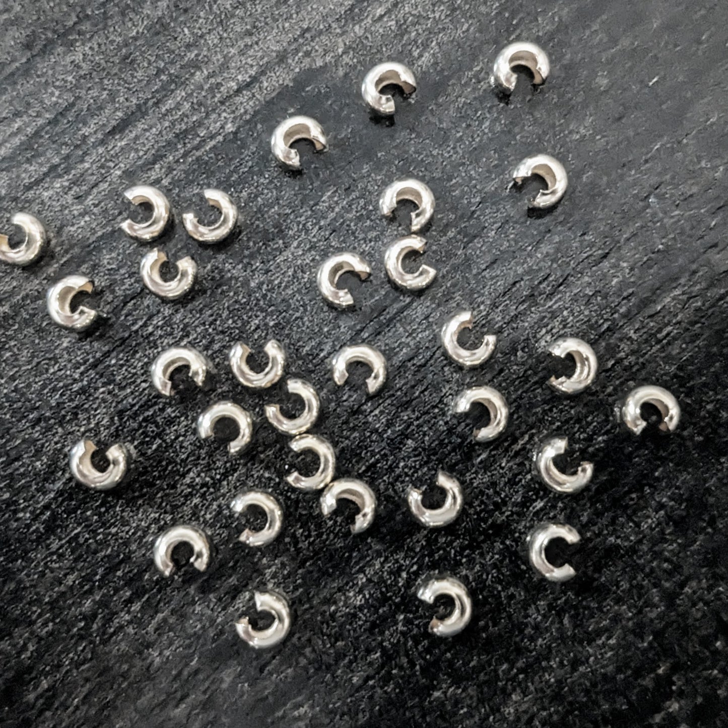 Crimp Tubes (2mm x 2mm) & Crimp Covers (3mm) - sold in sets of 10