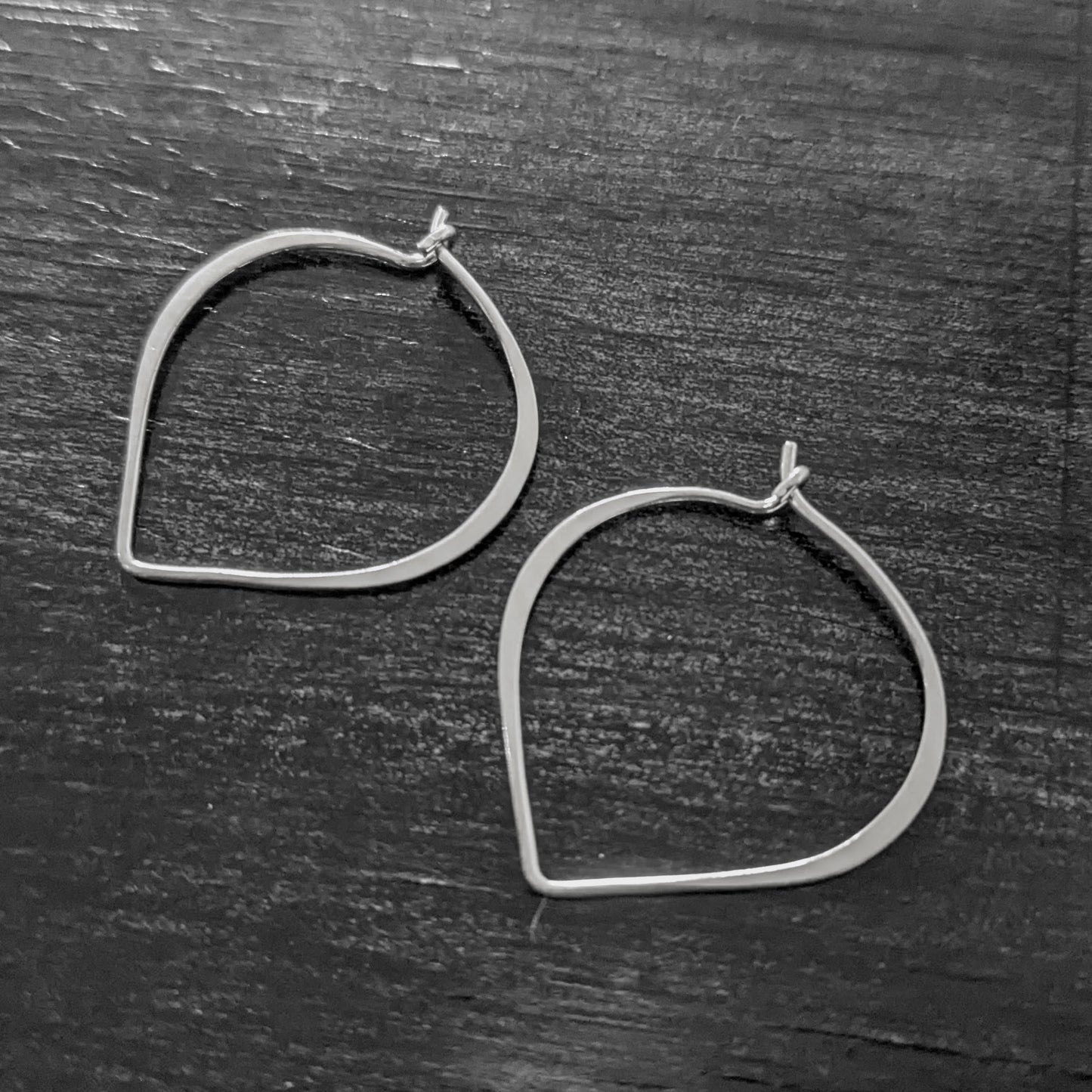 Bali Lotus Hoop Earrings, 20mm x 22mm, 20 gauge - sold by the pair