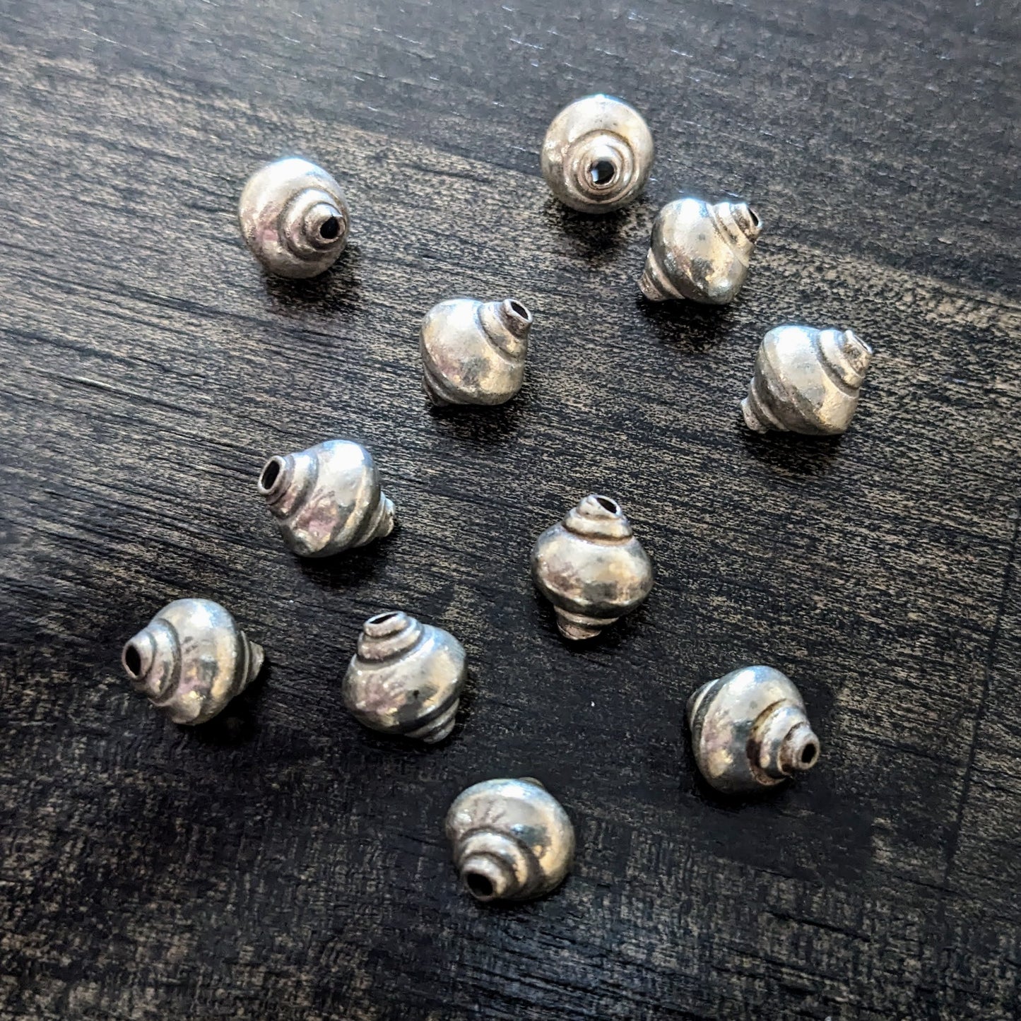 CLEARANCE Hill Tribe Fine Silver Bicone Beads, 8.5mm x 9mm - sold individually