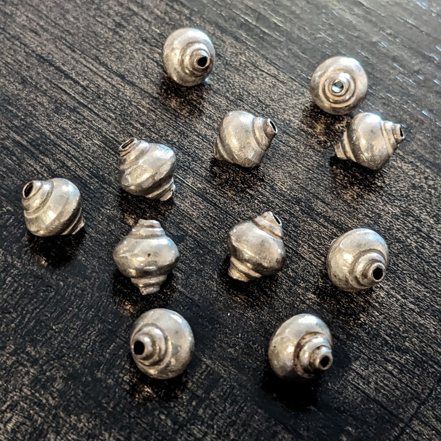 CLEARANCE Hill Tribe Fine Silver Bicone Beads, 8.5mm x 9mm - sold individually