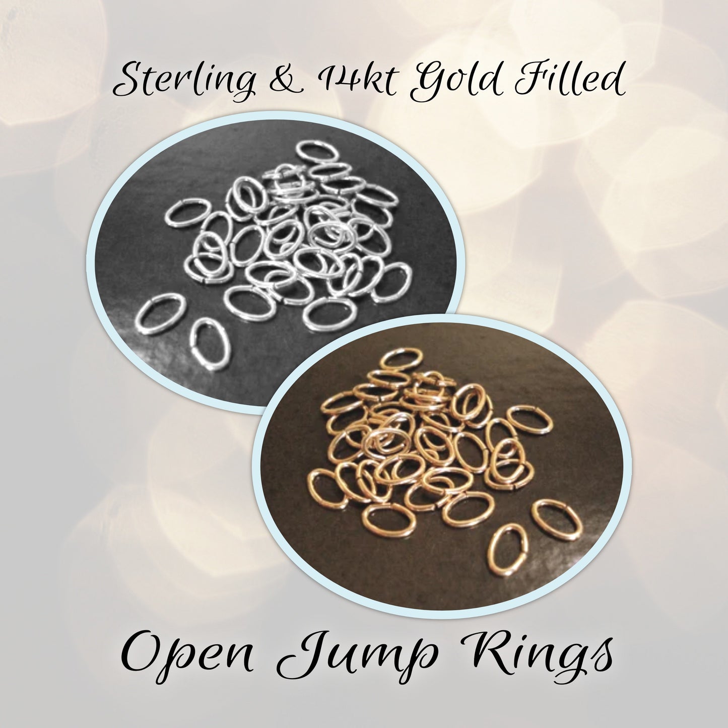 Open Oval Jump Rings - sold in sets of 10