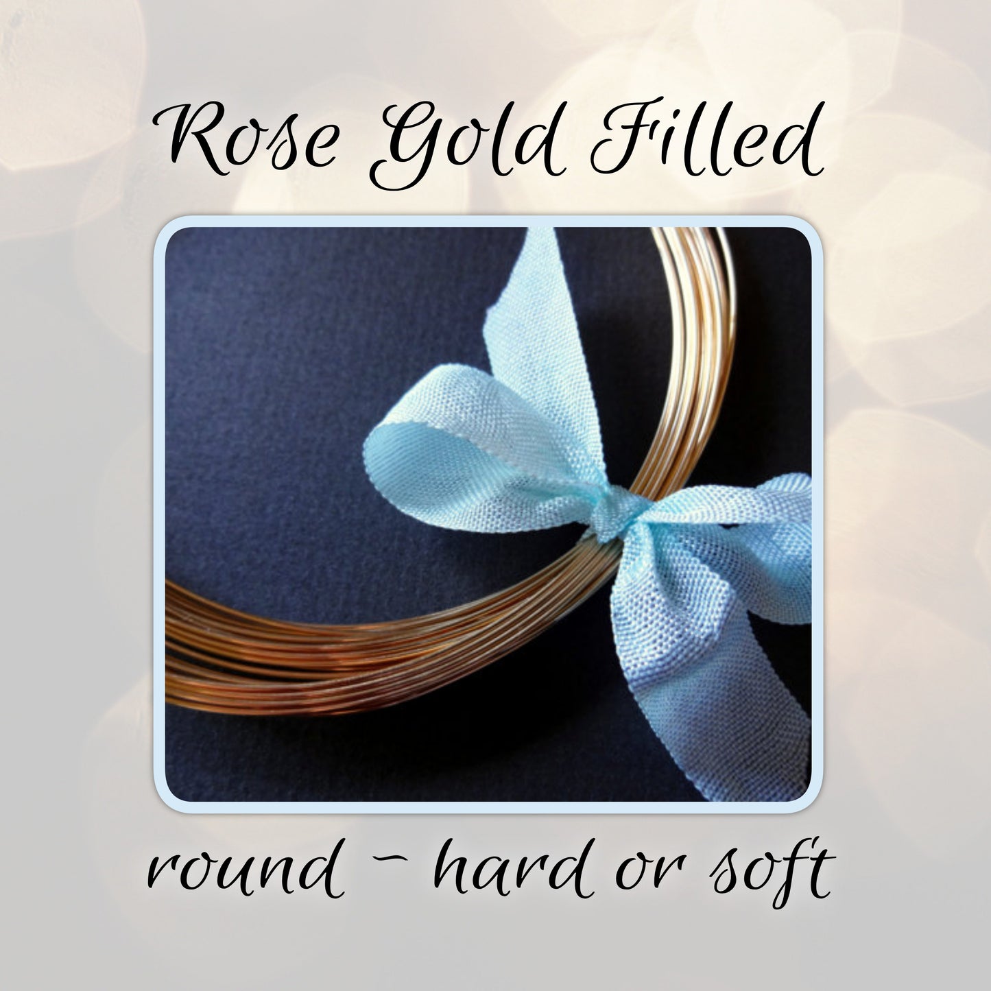 REDUCED 14kt ROSE Gold Filled Wire, Round, Half Hard or Dead Soft jewelry wire - sold by the foot