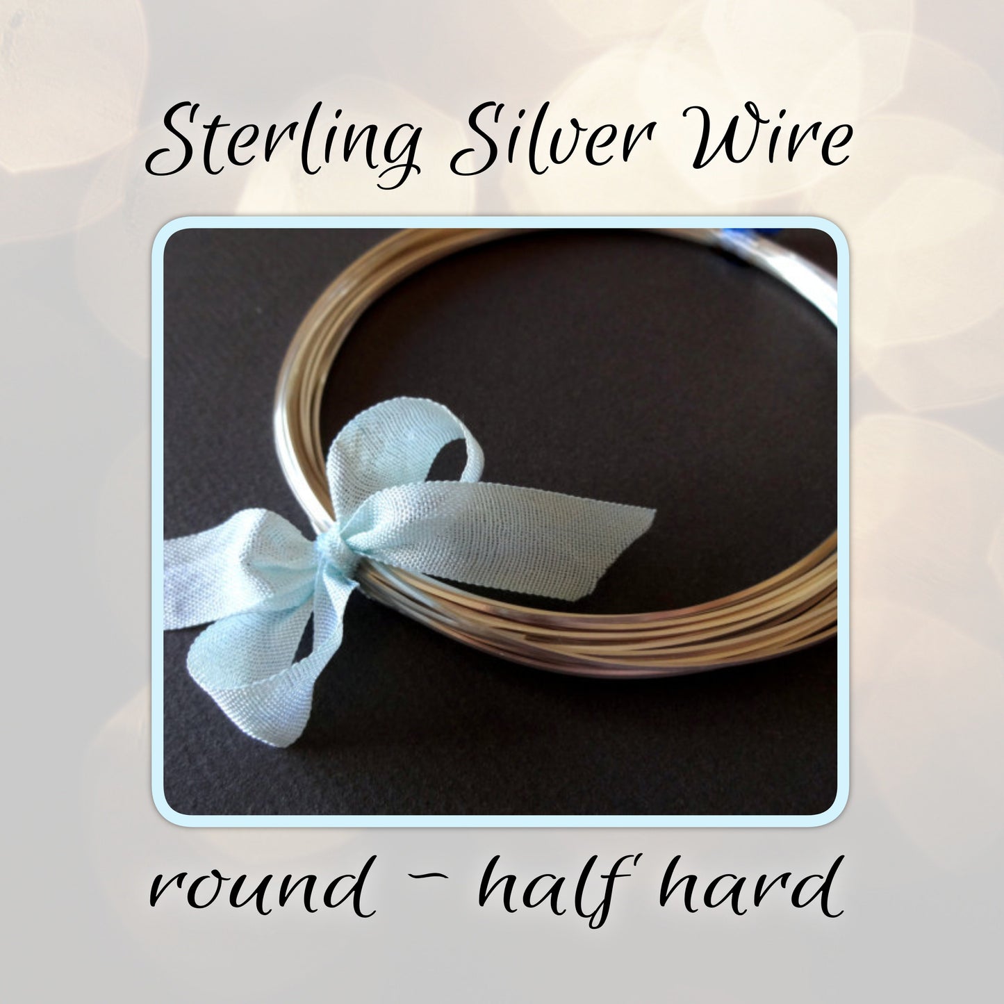 Sterling Silver Wire, Round, Half or Full HARD - sold by the foot