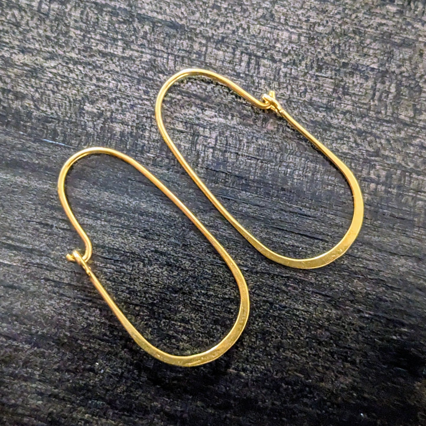 Bali Oval Hoop Earrings, 32mm x 15.5mm, 20 gauge - sold by the pair