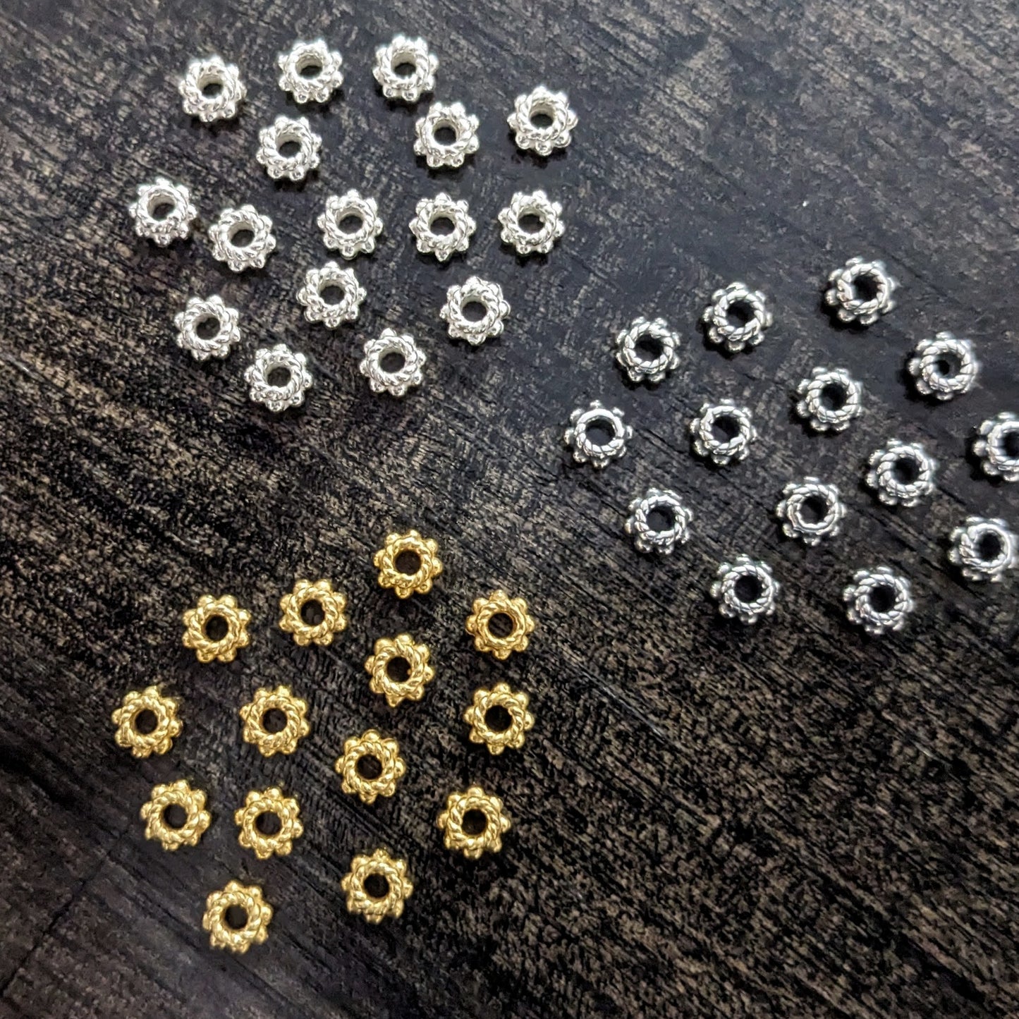 Bali Rondelle Spacer Beads 2.5mm x 4.5mm (1.2mm hole) - sold individually