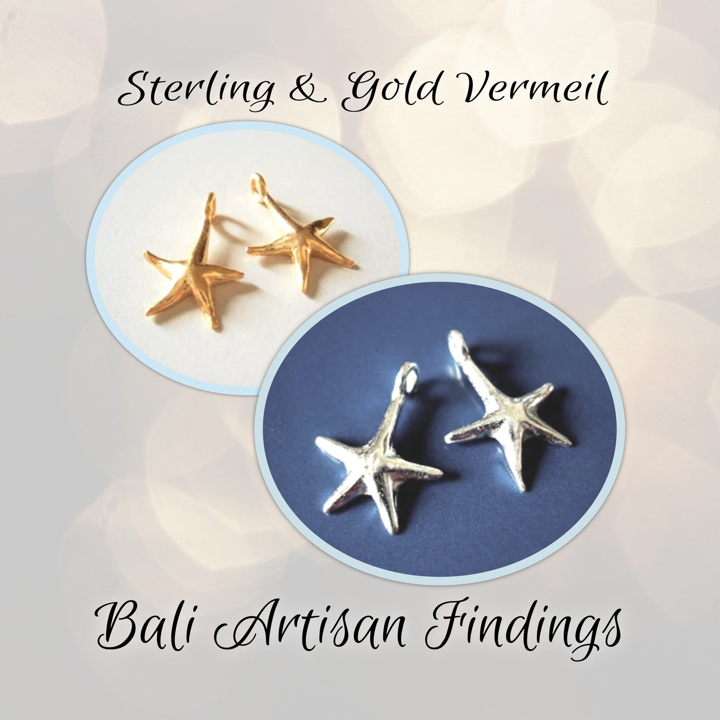 REDUCED Bali Starfish Charms, 15.3mm x 10.5mm - sold individually