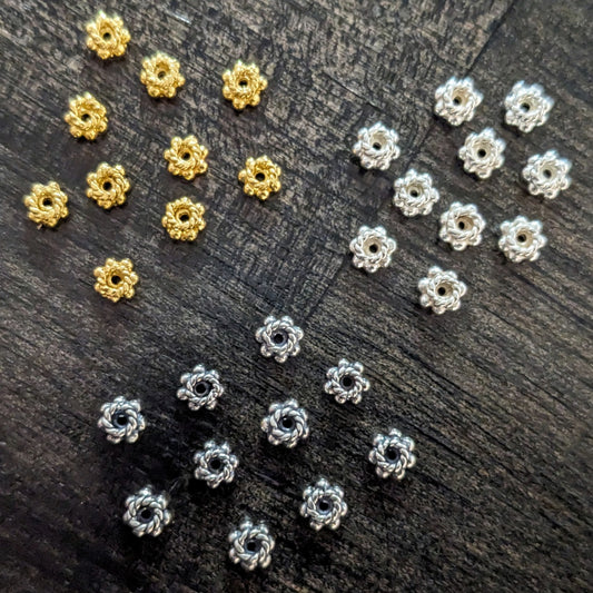 CLEARANCE Bali Rondelle Spacer Beads 2.5mm x 4mm (0.7mm hole) - sold individually