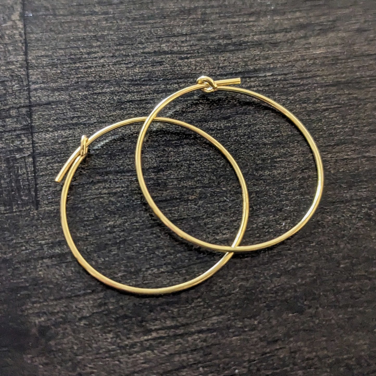CLEARANCE Bali Round Hoop Earrings, 15mm diameter, 21 gauge - sold by the pair