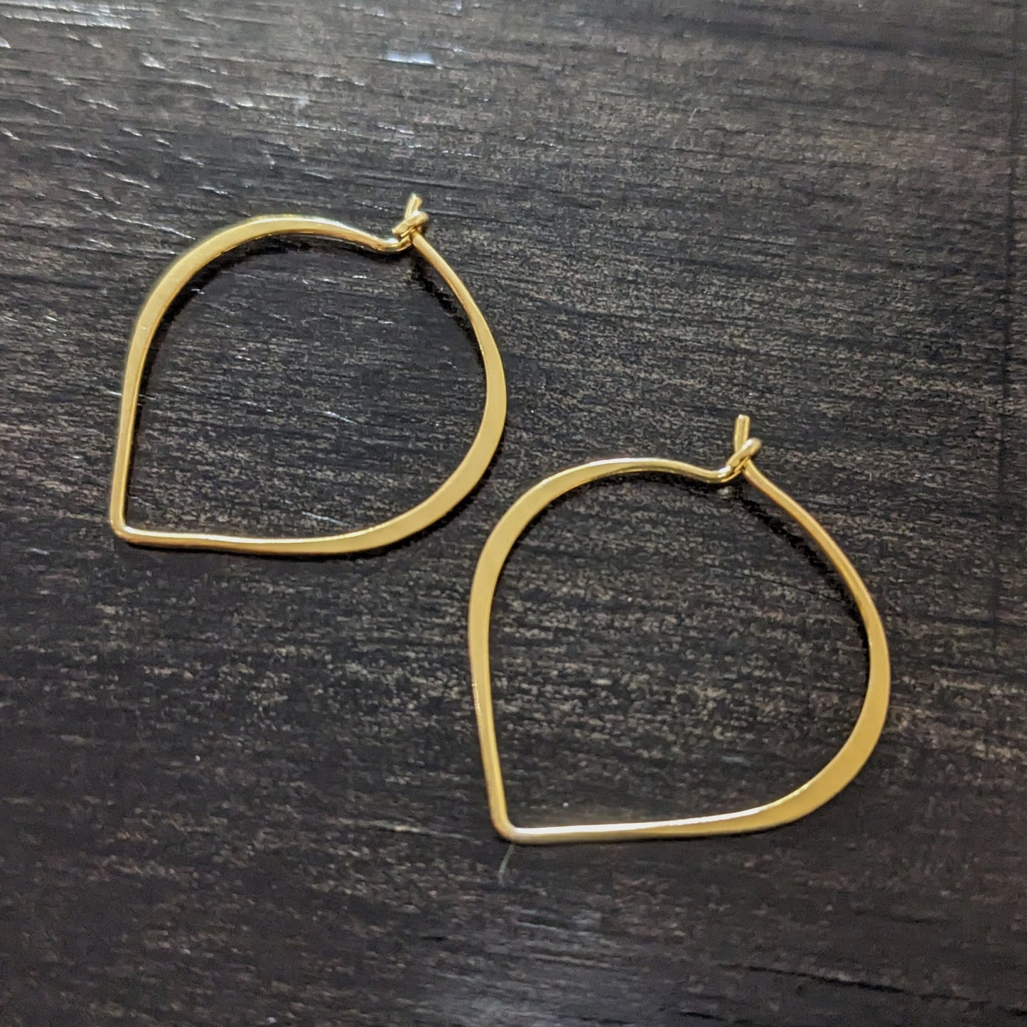 Bali Lotus Hoop Earrings, 20mm x 22mm, 20 gauge - sold by the pair