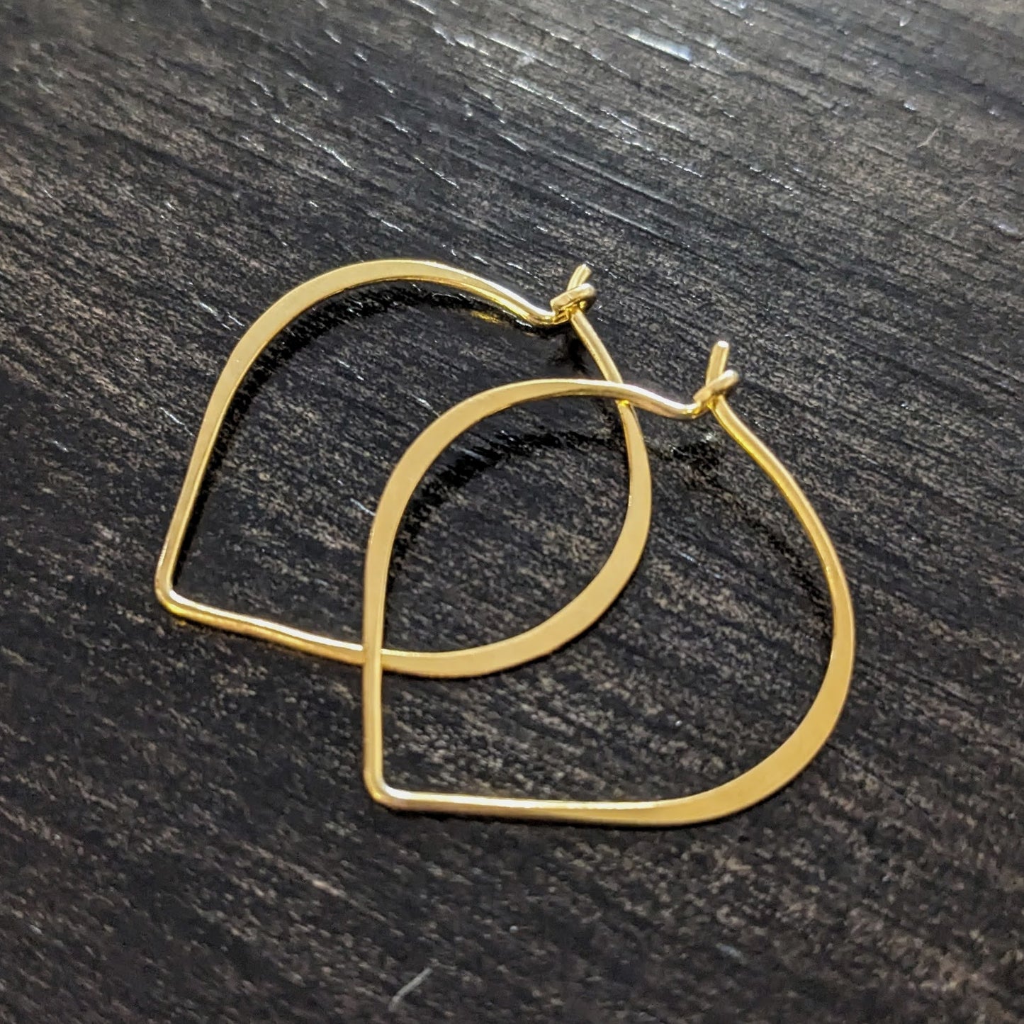 Bali Lotus Hoop Earrings, 20mm x 22mm, 20 gauge - sold by the pair