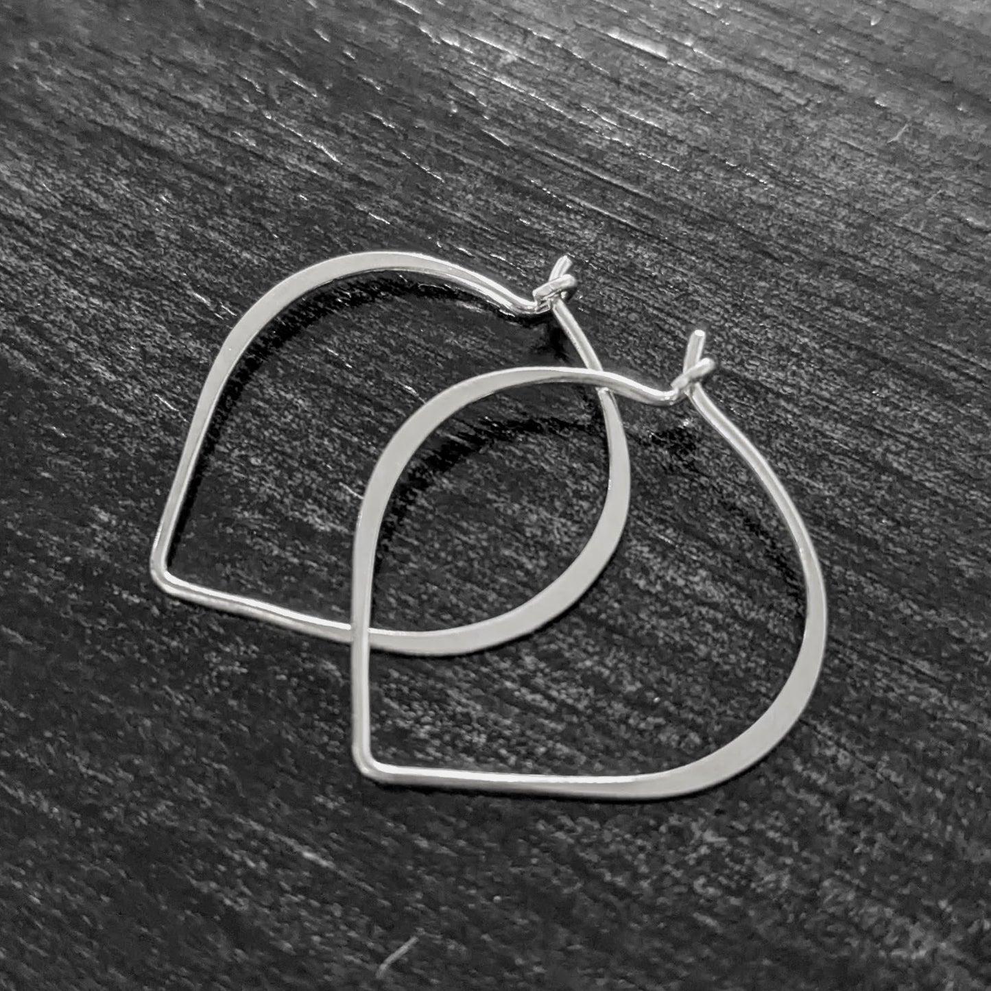 Bali Lotus Hoop Earrings, 20mm x 22mm, 20 gauge - sold by the pair