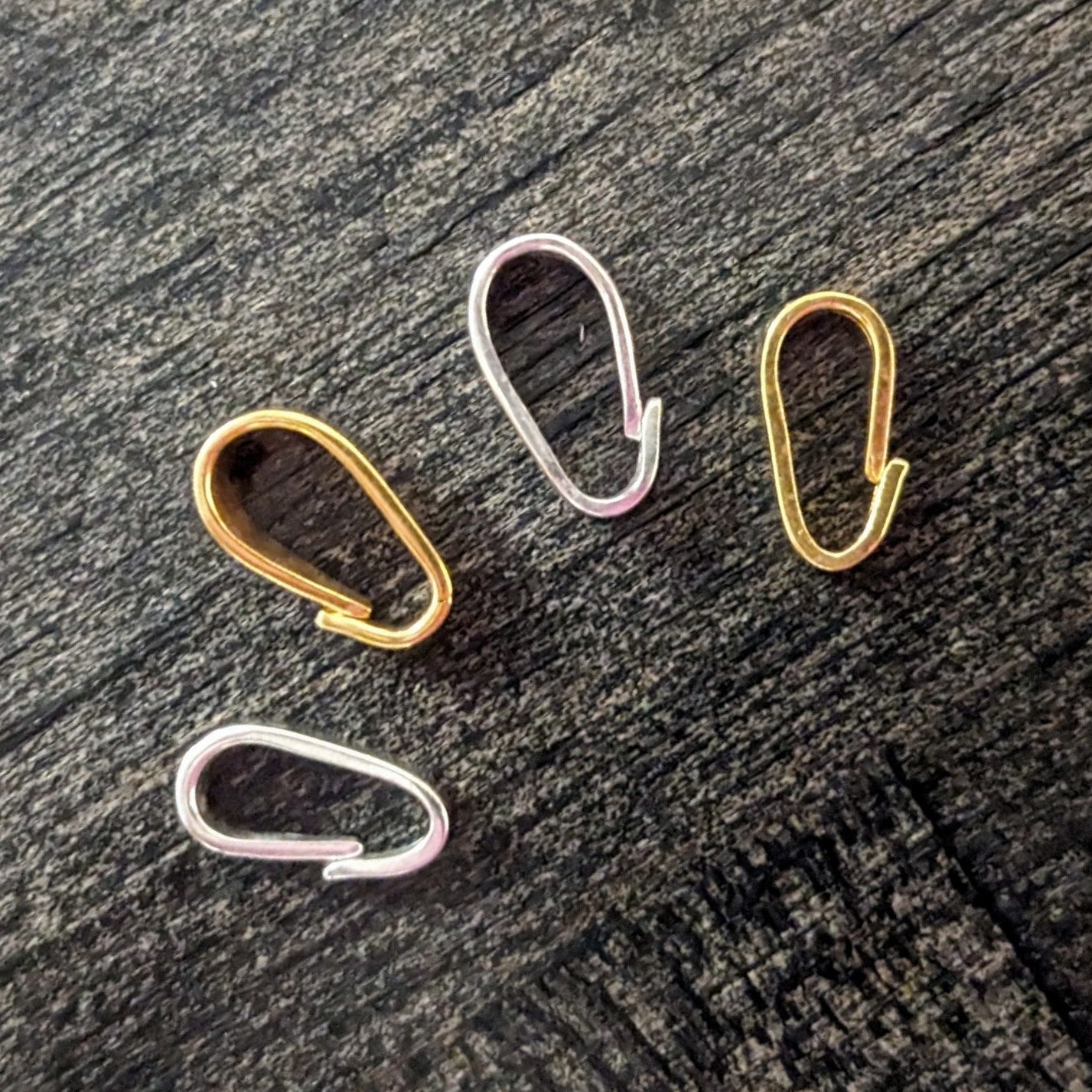 REDUCED Bali Open Pendant Bail in Sterling or Gold Vermeil, two sizes available - sold individually