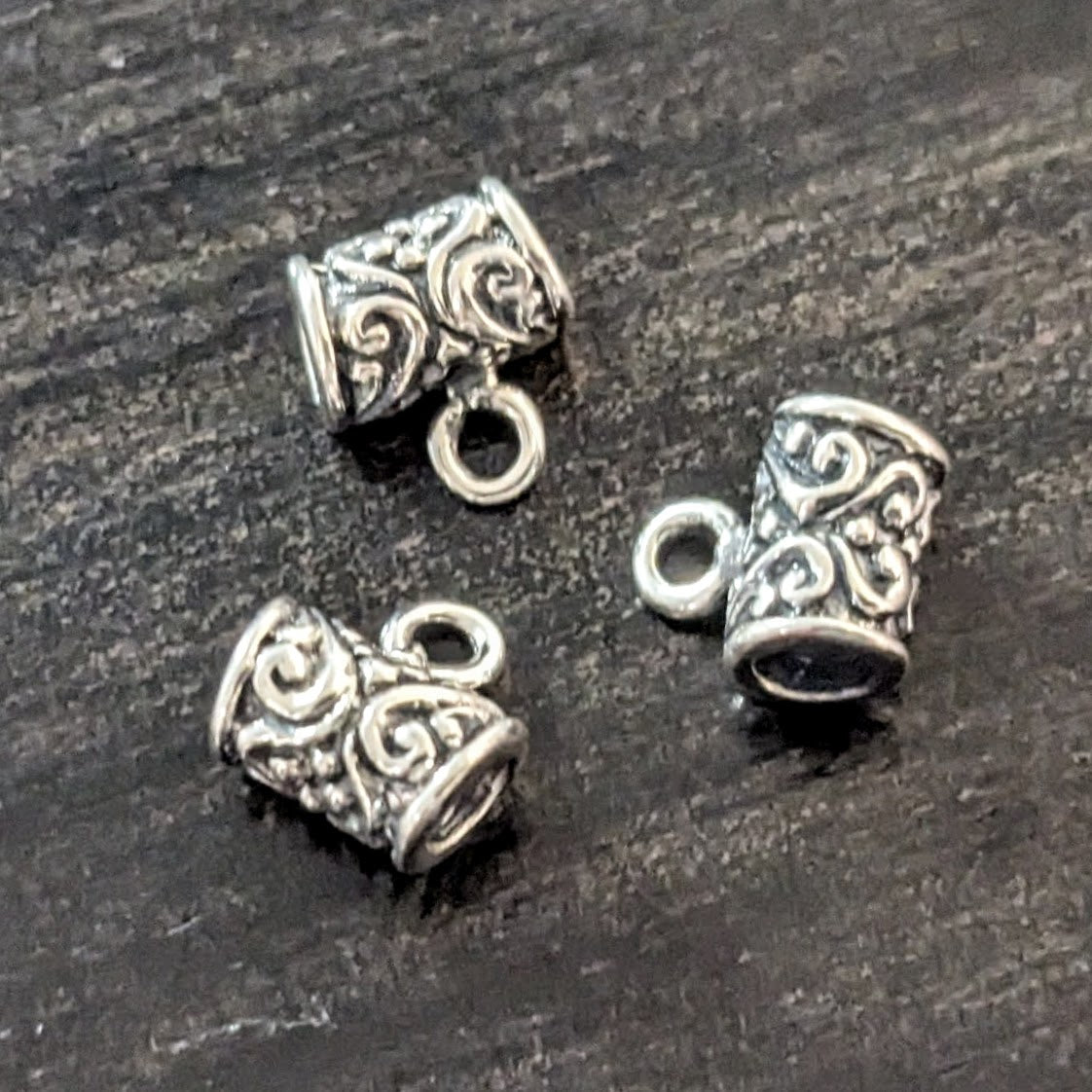 Bali Victorian SLIDER Bail with closed loop, 8mm x 5mm (2.5mm opening) - sold individually