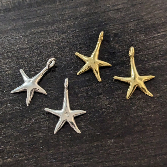 REDUCED Bali Starfish Charms, 15.3mm x 10.5mm - sold individually