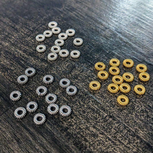 CLEARANCE Bali Twisted Wire Spacer Beads, 4.8mm x 1.4mm (1.5mm hole) - sold individually