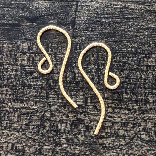 CLEARANCE French SPARKLE Ear Wires, 21 gauge, 20mm x 11mm - sold by the pair