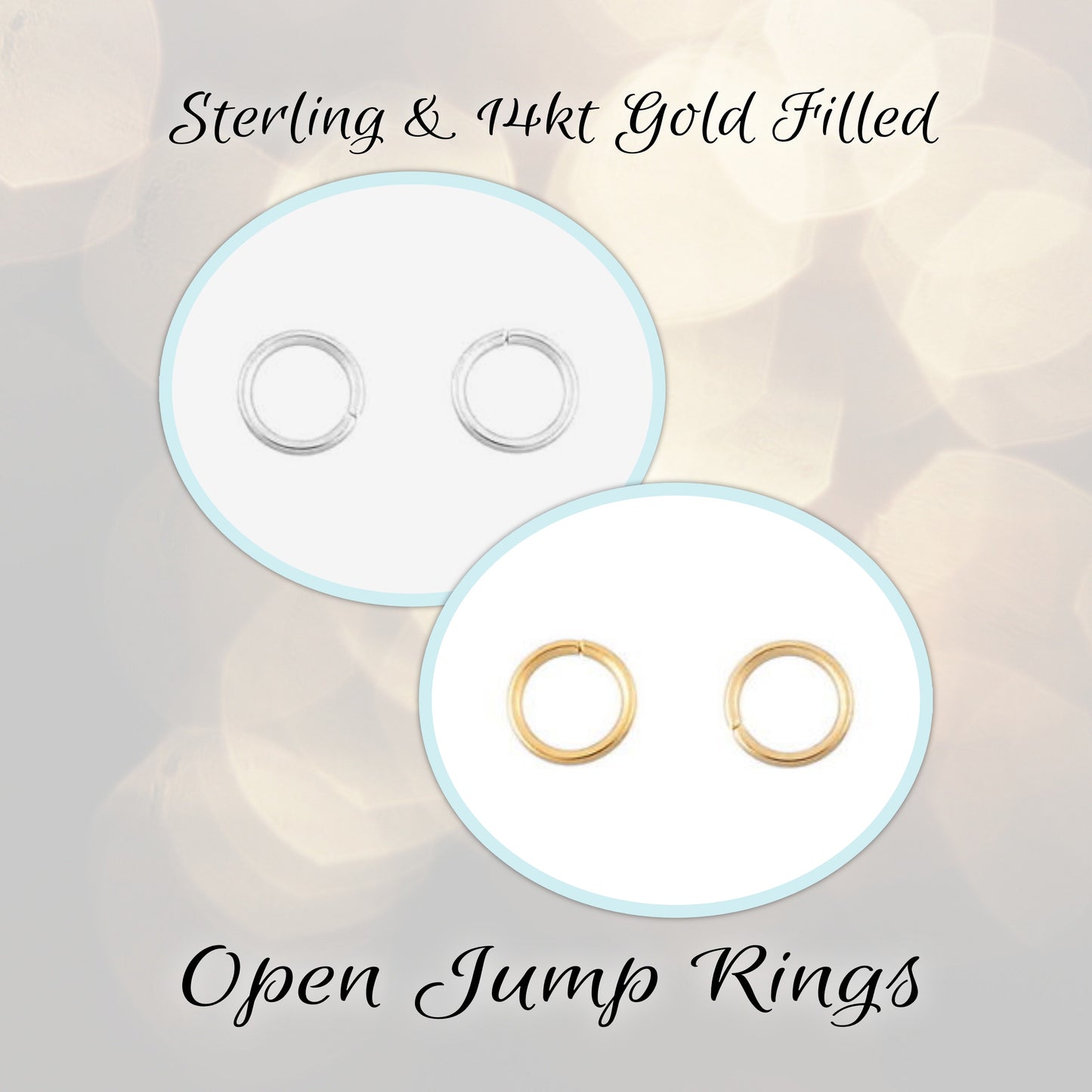 Open Round Jump Rings in Sterling or 14kt Gold Filled - sold individually