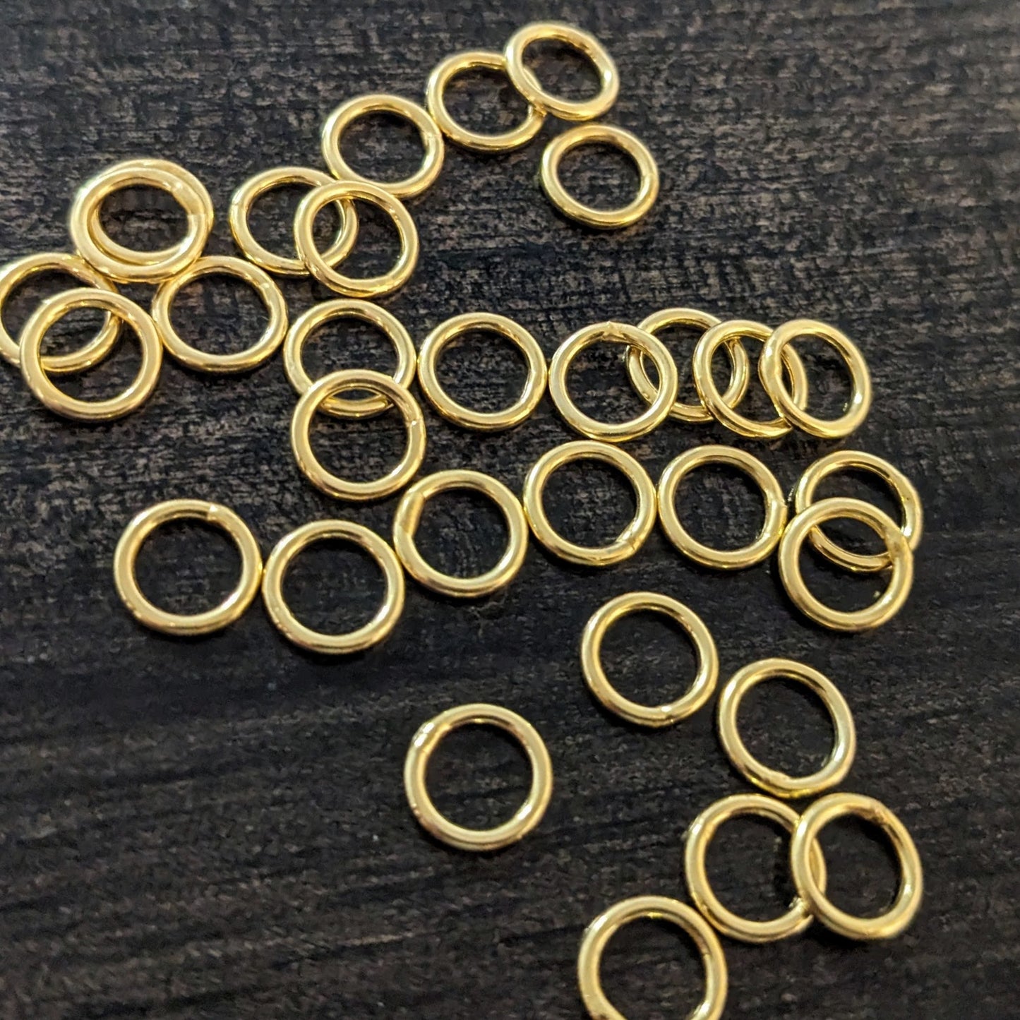 Bali Round Jump Rings in sterling or gold vermeil - sold in sets of 10