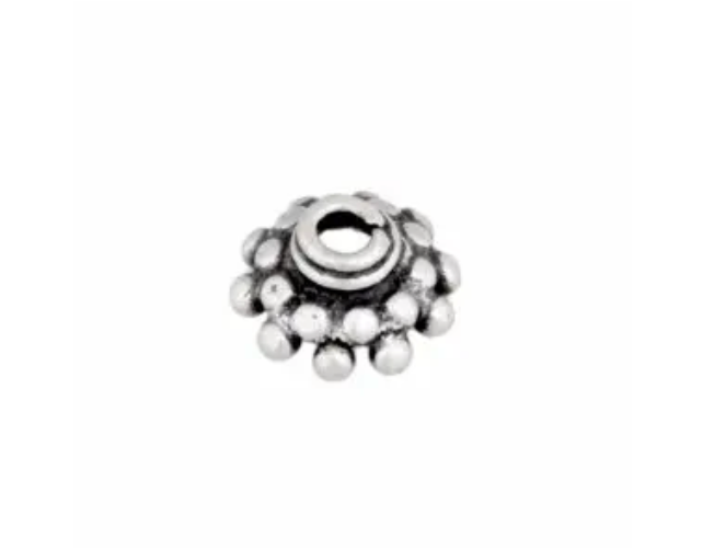 CLEARANCE Bali Granulated Bead Caps, 5.5mm x 9.5mm, 1.5mm hole - sold by the pair
