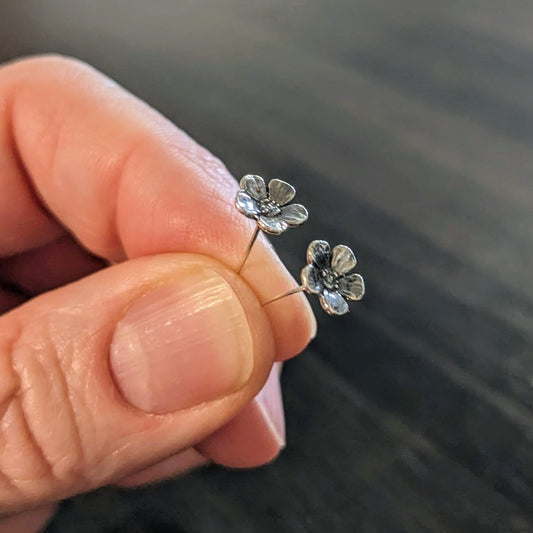 Bali Flower Headpins, 24 gauge, 50mm long, 7mm head - sold by the pair