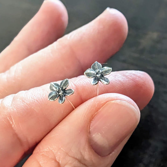 Bali Orchid Flower Headpins, 24 gauge, 50mm long, 7mm head - sold by the pair