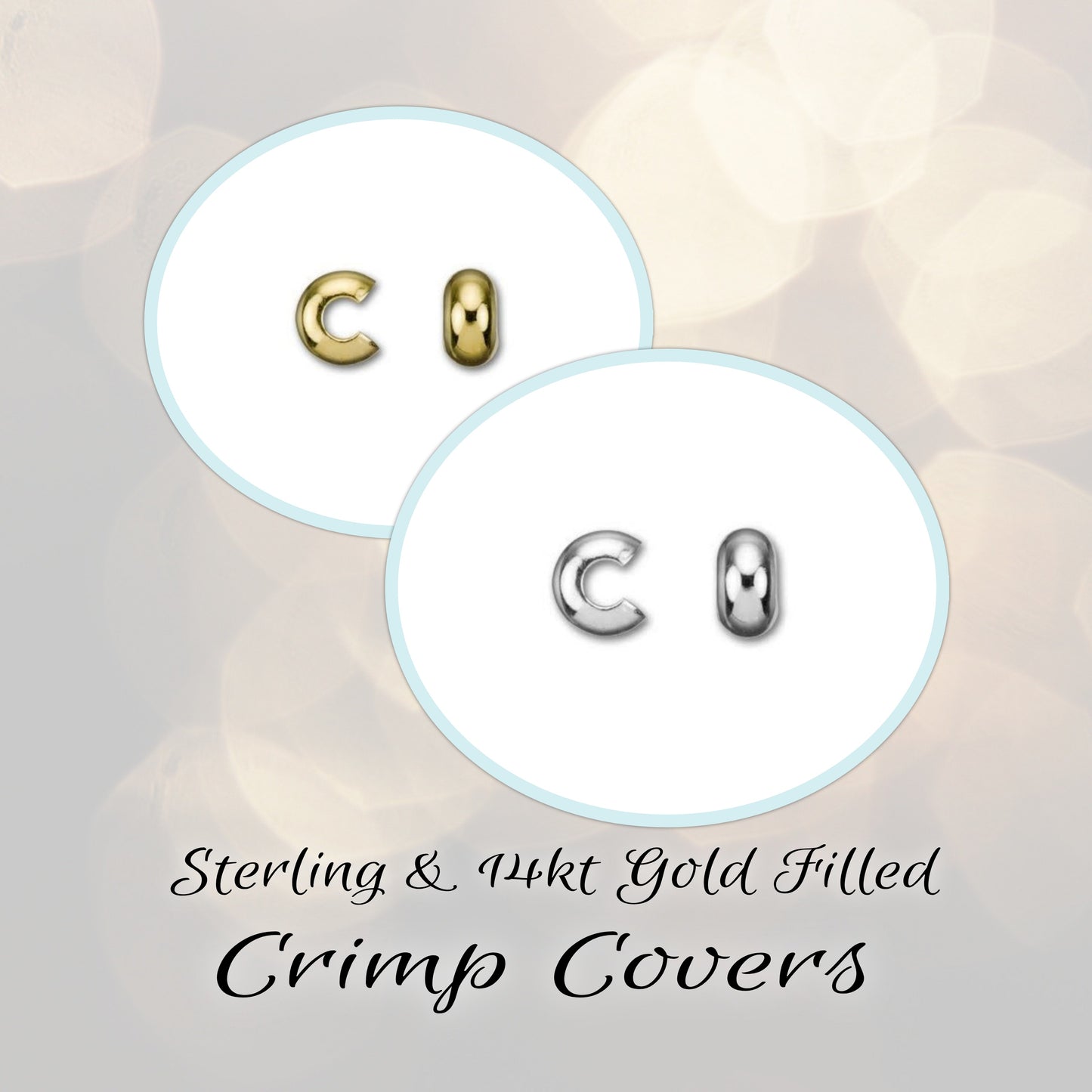 Crimp Tubes (2mm x 2mm) & Crimp Covers (3mm) - sold in sets of 10
